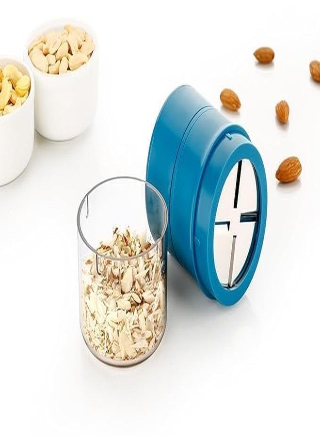 Teneza High Precision Dry Fruit Cutter & Slicer | Built-in Storage Convenience with Effortless Slicing for Almonds, Cashews & More | (Blue) - Image 1
